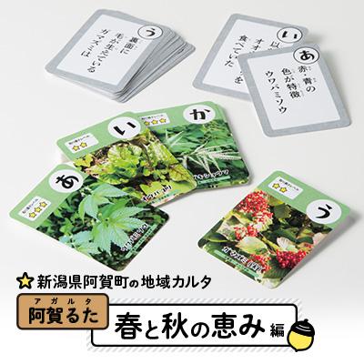 ふるさと納税 阿賀町 阿賀町の地域カルタ　阿賀るた「春と秋の恵み編」