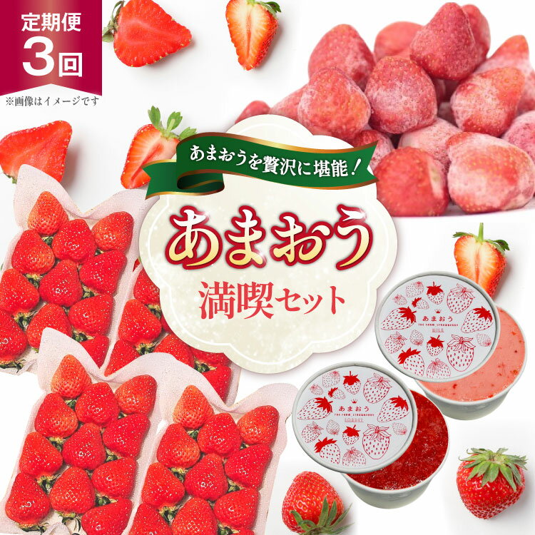 【ふるさと納税】いちご あまおう 満喫セット 3回 定期便 [THE FARM_strawberry 福岡県 宇美町 um40azo780015] 苺 イチゴ 冷凍いちご 冷凍あまおう 甘い あまい アイス ジェラート シャーベット フルーツ 果物 レビューキャンペーン