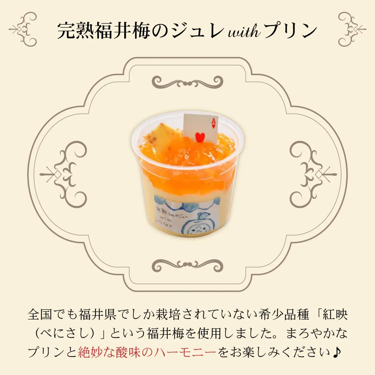 福井を味わう♪ 貴族プリン 6個セット[A-066002] プリン ジュレ デザート 濃厚 完熟 酸味 福井梅 紅映 べにさし 梅 紫蘇 木田ちそ
