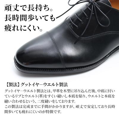ふるさと納税 美郷町 ＜受注生産＞ 紳士靴 ストレートチップ(アウトソール:ビブラムソール)|01_mzk-020101 |  | 02