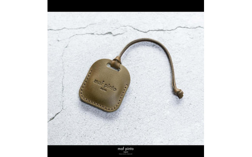 maf pinto (マフ ピント) air tag ケース カバー スクエア 保護 オリーブ レザー 本革 日本製