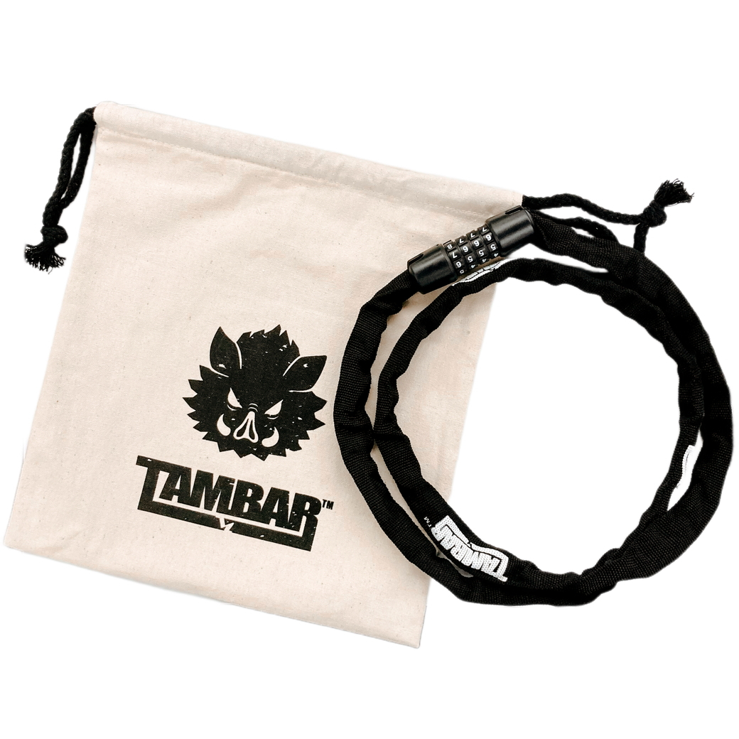 
            TAMBAR10 4桁ダイヤル式 1,200mm 自転車用チェーンロック　鍵 チェーンロック 防犯 盗難防止 アウトドア バイク ロードバイク
          