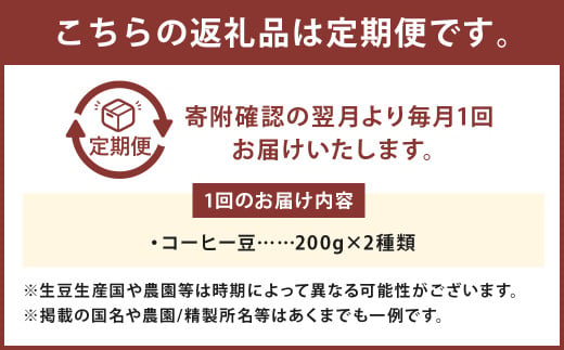12回定期 スペシャルティコーヒー 中米飲み比べセレクトセット
