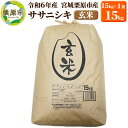 【ふるさと納税】【令和6年産・玄米】宮城県栗原市産 ササニシキ 15kg (15kg×1袋)