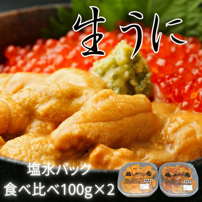 【ふるさと納税】 エゾバフンウニ塩水パック ( 食べ比べ ) 100g × 各 1P うに ウニ 雲丹 バフンウニ エゾバフンうに えぞばふんうに 蝦夷バウンウニ 蝦夷ばふんうに ウニ丼 うに丼 雲丹丼 刺身 グルメ 海鮮 北海道 根室市 D-61001