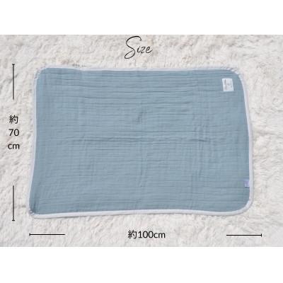 ふるさと納税 泉大津市 8重ガーゼケット (アッシュグリーン×ストライプ) ベビーサイズ　 |  | 03