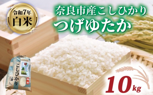 白米 コシヒカリ 10kg 令和7年産 つげゆたか 米 お米 精米 産地直送 農家直送 おむすび こしひかり お弁当 ご飯 ごはん ブランド米 奈良県 奈良市 都祁地産地消推進会