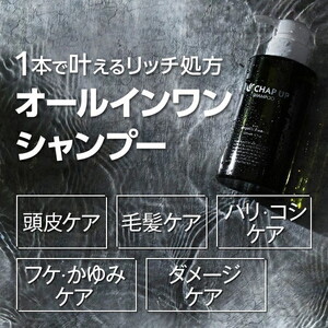 チャップアップ シャンプー 詰替用 300ml×1袋｜CHAP UP シャンプー 詰め替え パウチ メンズ アミノ酸 濃密泡 スカルプシャンプー アミノ酸シャンプー ノンシリコン スカルプケア ヘアケ