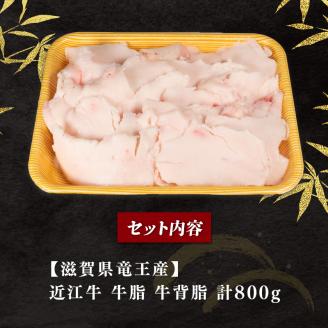 近江牛 牛脂 800g 冷凍 黒毛和牛 ( ブランド牛 牛肉 和牛 日本 三大和牛 惣菜 焼き肉 焼肉 すき焼き 焼肉 炒め物 ギフト 滋賀県 竜王町 岡喜 )