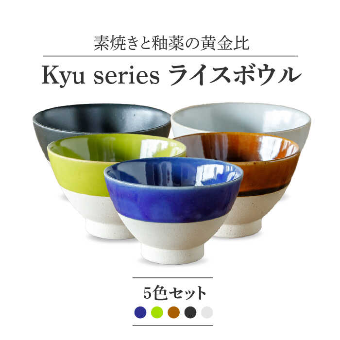 【ふるさと納税】【美濃焼】Kyu ライスボウル 5色セット【丸利玉樹利喜蔵商店】≪土岐市≫ 食器 茶碗 ボウル [MCC010]