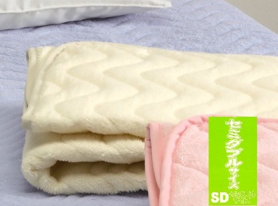ROMANCE パイル綿100% タオル地 敷きパッド セミダブル ベージュ 31301533｜ ふんわりやわらか 綿100% タオル地 敷パッド 洗濯可能 [4070]