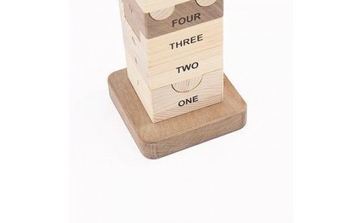 桧のおもちゃ　アイコニー　ナンバータワー IKONIH　Number Tower