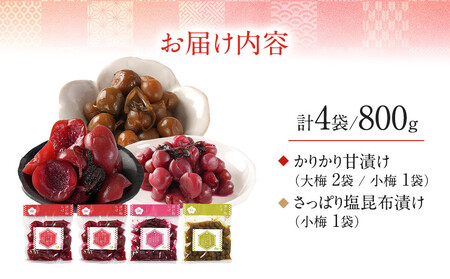 ちくほくのうめ想い 珠玉三撰｜ うめ 甘漬け 大梅 小梅 塩昆布漬け  梅干し 