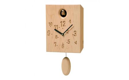 【ギフト用】旭川家具　コサイン　カッコー時計  メープル|時計_00340