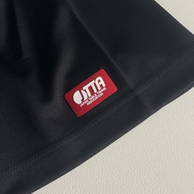 JTTA公認　卓球ユニフォーム【男女兼用(ドライ):140サイズ】うさぎ　ブラック