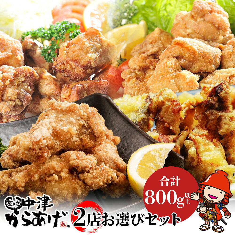 【ふるさと納税】中津からあげ2店堪能セット | 家庭調理 味付生肉 中津からあげ 唐揚げ からあげ から揚げ レンジ 冷凍 冷凍食品 ＜選べる店舗 : もり山 スーパー細川 くうとん ぶんごや げんきや からいち とよからあげ＞