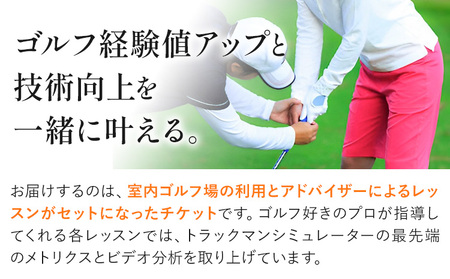 室内ゴルフ レッスン 利用チケット 1時間分 NERD株式会社 《30日以内に出荷予定(土日祝除く)》千葉県 流山市 送料無料 インドア ゴルフ シミュレーションゴルフ 利用券 体験チケット データ分