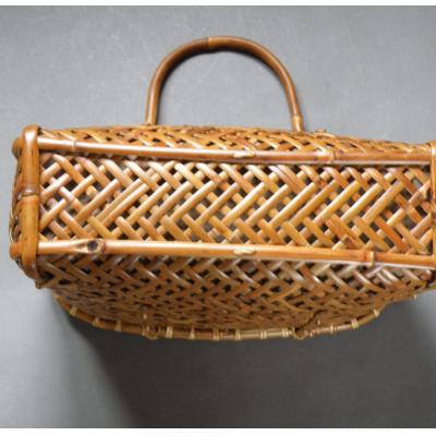 ふるさと納税 比布町 北の竹工房　千島笹燻煙透かし網代バッグ |  | 01