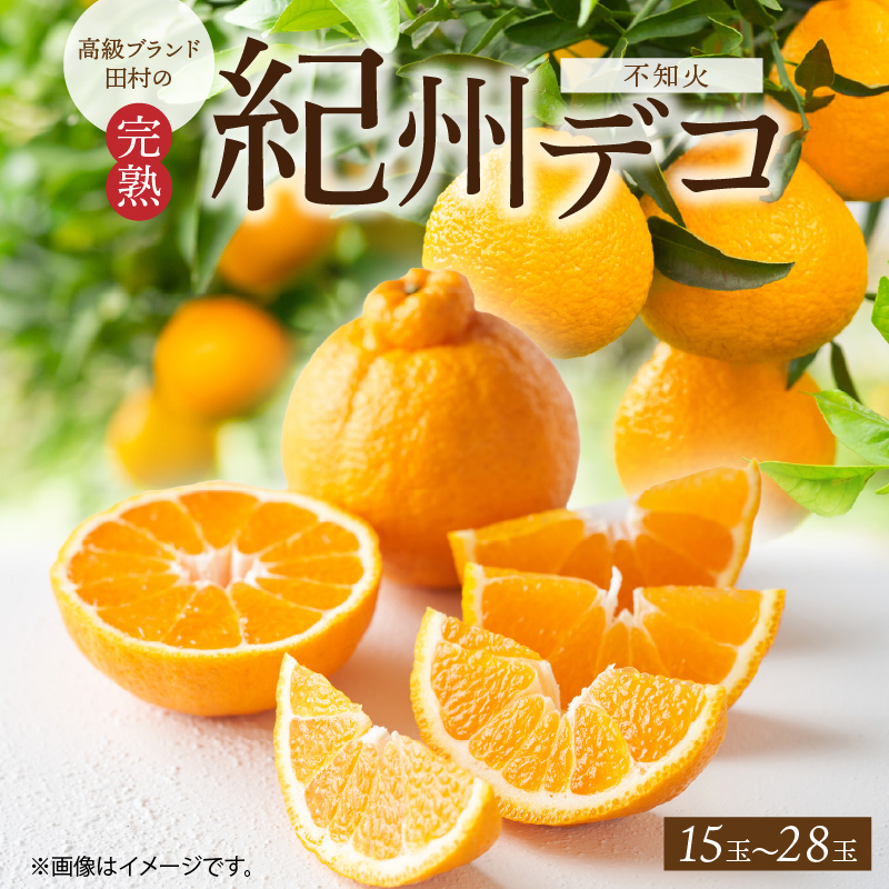 G7063_【2027年先行予約】高級ブランド 田村の 完熟紀州デコ(不知火) 15玉～28玉【でこぽん デコポン しらぬい 不知火 柑橘】
