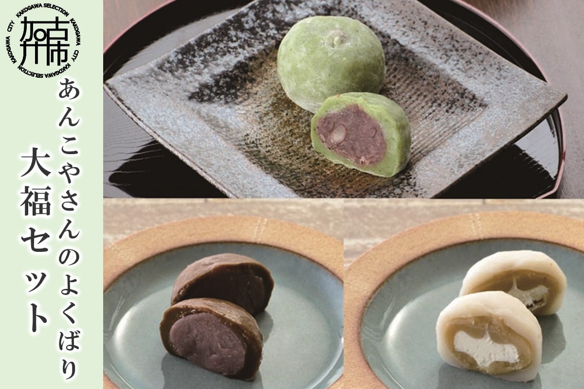 
                  【老舗の味】あんこやさんのよくばり「大福セット」《 よもぎ大福 ほうじ茶大福 クリーム大福 あんこ 老舗 お菓子 和菓子 おすすめ 贈答用 プレゼント こだわり セット 詰め合わせ ふるさと納税 》【2401H05918】
                