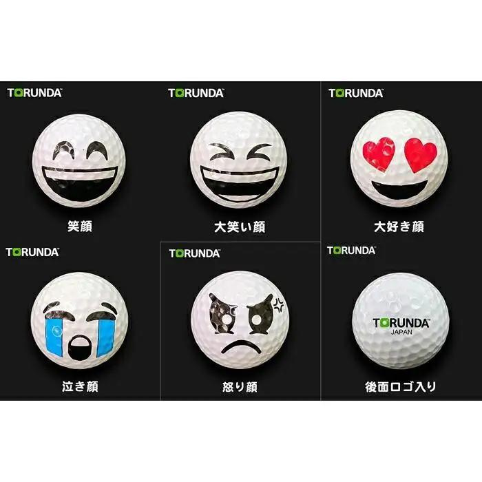 【撮るんだ】可愛いゴルフボール5種＋サンバイザーのギフトパッケージ（サンバイザー：オレンジ)
