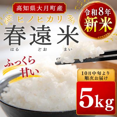 ふるさと納税 大月町 【高知県 大月町産 ブランド米】春遠米(ヒノヒカリ)　5kg
