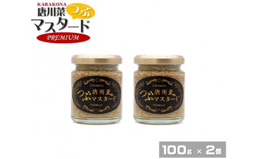 原材料オール能登産のプレミアムな逸品！ A-45 唐川菜つぶマスタード　プレミアム（100g）×２個