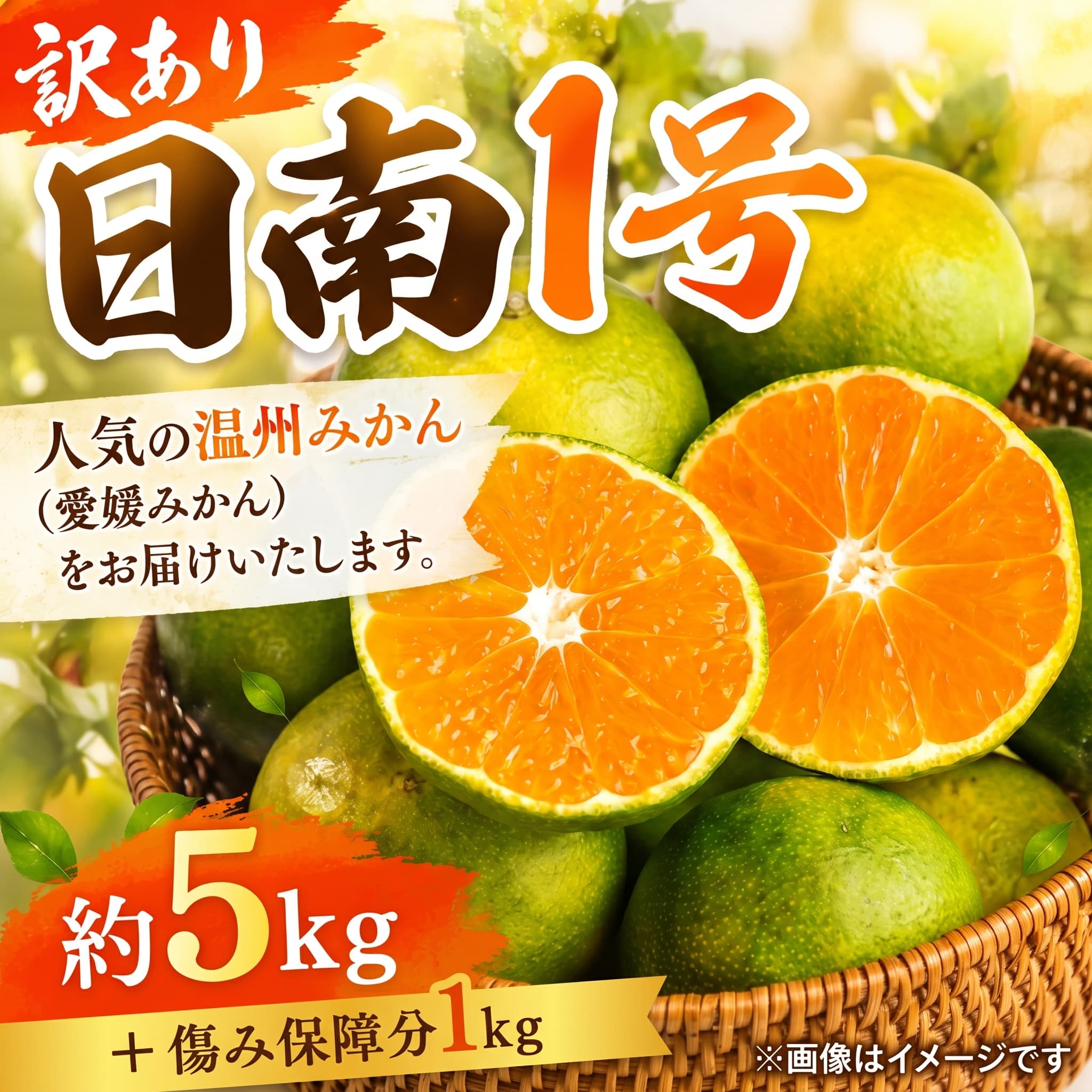【ふるさと納税】【先行予約:2026年9月下旬～なくなり次第終了】 訳あり 温州みかん 日南1号 約5kg+傷み保障分1kg 合計約6kg（箱込み）8000円 極早生みかん サイズミックス 2026年 愛媛県 愛南町産 柑橘 果物 旬の味覚 産地直送 たっぷり 期間限定 秋の味覚 エニシトラス