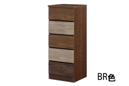 スリムチェスト ワルツ 幅40-5段 隙間収納【諸富家具】：C103-014