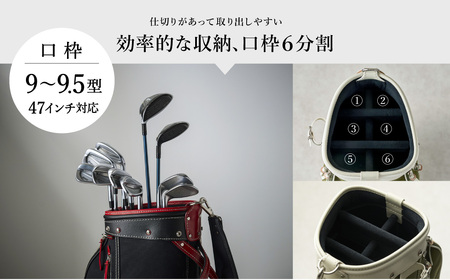 木の庄帆布 ゴルフバッグ クロスハンドル キャディバッグ（ホワイト）/ KinoshoTRANSIT キャディーバッグ ゴルフ用品 軽量 帆布製 メンズ レディース ホワイト 白色【2024年モデル】