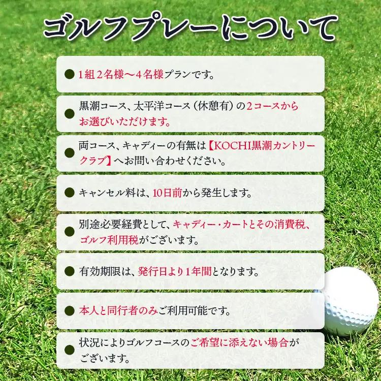 【ゴルフ＆宿泊プラン】KOCHI黒潮カントリークラブ(土日祝日)＆リゾートホテル海辺の果樹園 1泊2食付（スタンダードタイプ） hj-0004
