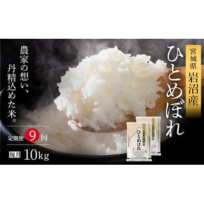ふるさと納税 岩沼市 【令和8年産 】 食味鑑定士厳選 定期便 9ヶ月 ひとめぼれ 10kg 精米 新米 宮城県 岩沼産