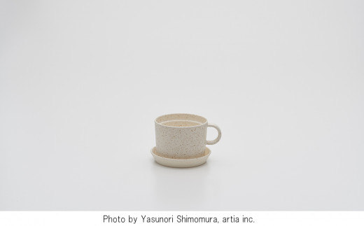 
【有田焼】2016/　BIG-GAME Coffee Cup L & Saucer（White Sprinkle）2客セット
