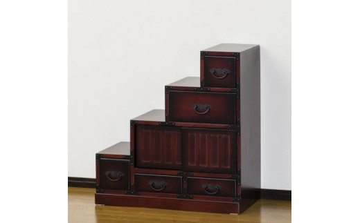 民芸調 階段箪笥 左下がり