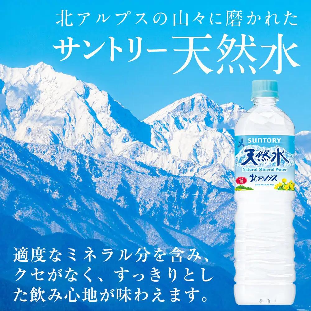 【定期便／全3回（毎月お届け）】サントリー天然水 北アルプス 1L ペットボトル 24本（12本入り×2ケース）| 水 ミネラルウォーター