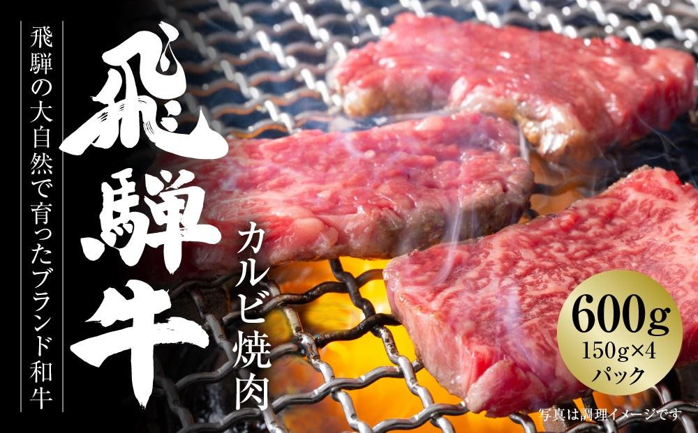 
飛騨牛 カルビ焼肉 600g（150g×4パック） 冷凍真空パック | 肉 お肉 焼肉 焼き肉 やきにく 黒毛和牛 和牛 個包装 小分け 人気 おすすめ 牛肉 ギフト お取り寄せ 7日以内お届け【飛騨高山ミートMZ005】
