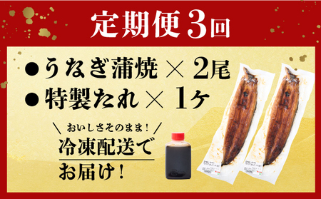 ヤマジュウ厳選！国産蒲焼き２尾【３回定期便】 _yj046