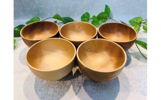 
大野木工中椀（クリア）５個セット
