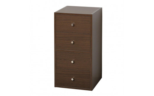 
            完成品 チェスト 約幅37×奥行39.5×高さ72cm ブラウン 引出 日本製 国産 ４段 ４杯 縦置き 横置き 引出し 幅72 高さ32 自在チェスト4段 AKU104411802
          