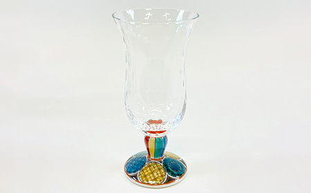 九谷和グラス 冷酒グラス古九谷丸紋 工芸品 グラス コップ 食器 F6P-2999