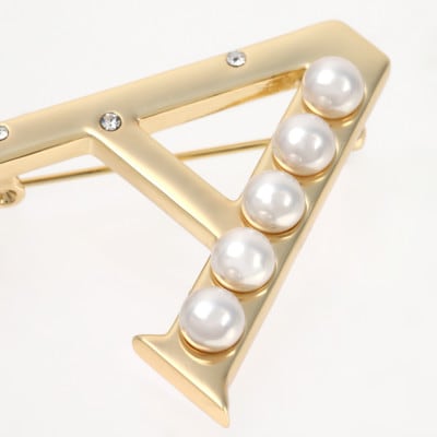 【RoseYumiRose】イニシャルパールブローチペンダント『A』【1675837】