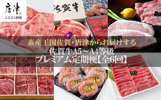 
「定期便全6回」 佐賀牛 プレミアム定期便 寄附翌月から発送 A5～A4等級 ギフト 贈り物 「2024年 令和6年」
