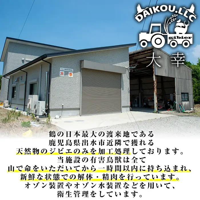 i1352 《毎月数量限定》鹿児島県出水市産大幸鹿肉・猪肉のミンチ(各500g×1P・計1kg) 肉 鹿肉 猪肉 ジビエ ミンチ 挽肉 料理 高タンパク 低カロリー 鉄分豊富 亜鉛 ビタミンB群 ダイ
