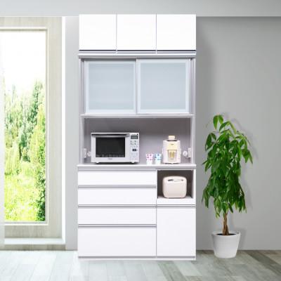 ふるさと納税 大川市 レガシー 幅120cm キッチンボード食器棚&レンジボード 上置き高さオーダー付 ホワイト ブラック |  | 01