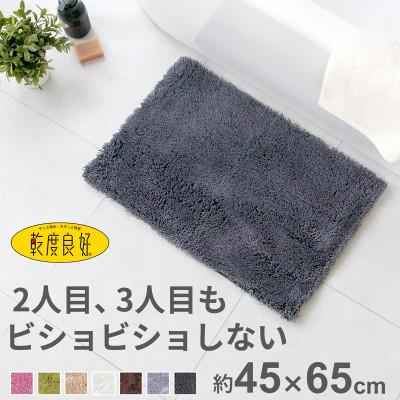 ふるさと納税 海南市 乾度良好 Dナチュレ バスマット 約45×65cm ダークグレー 吸水速乾 裏面すべり止め加工