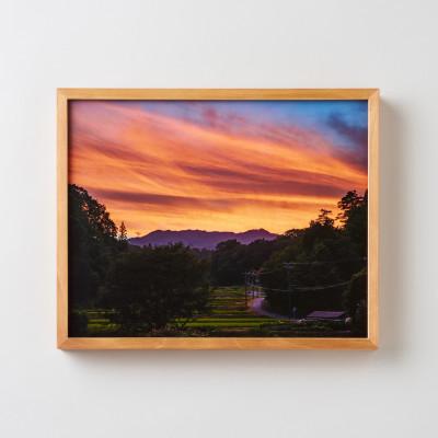 ふるさと納税 飯南町 GOSHIKI FRAME【秋夕・Sサイズ】(町産ヒノキのフォトフレーム)