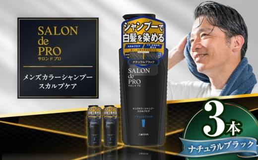 ダリヤ サロンドプロ メンズカラーシャンプー スカルプケア 3個セット【ナチュラルブラック】 / 稲沢市 / 日興商事株式会社 [BMBK008-02]