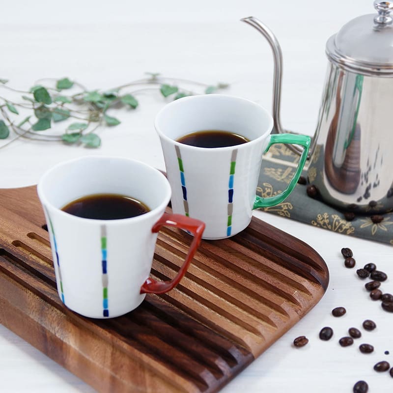 【ふるさと納税】有田焼 irodori ライン ペアマグ【よう楽庵・たかす】器 食器 陶磁器 カップ マグカップ コーヒーカップ ペア ギフト A35-693