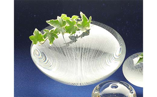 ＜ガラス作家 池本美和＞一輪挿し「Water Egg」線 吹きガラス 硝子 ガラス 一輪挿し 花瓶 池本美和 贈り物 ギフト  工芸品 F6L-476