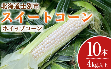 【A7097】＜期間限定＞天塩川源流スイートコーン ホイップコーン (10本)【2025年8月下旬より順次発送】北海道産 北海道 士別市 とうもろこし トウモロコシ とうきび コーン 野菜 産地直送 【三栄アグリ】